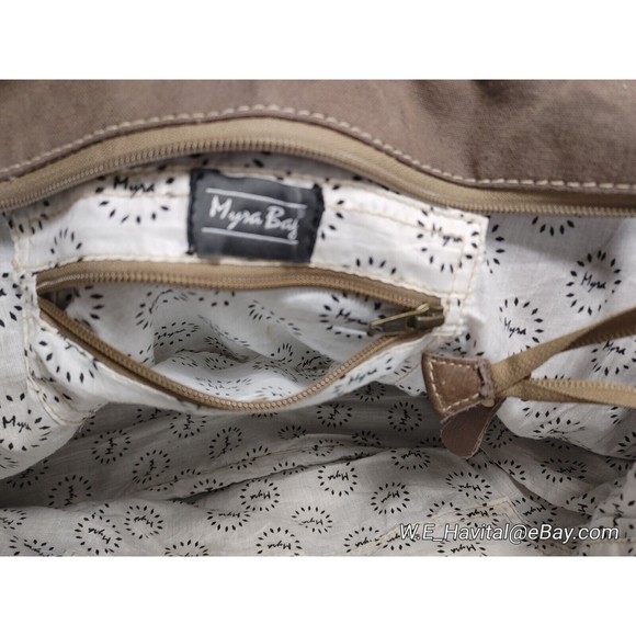 Myra Bag Brown and Cream Tote - Picture 12 of 16